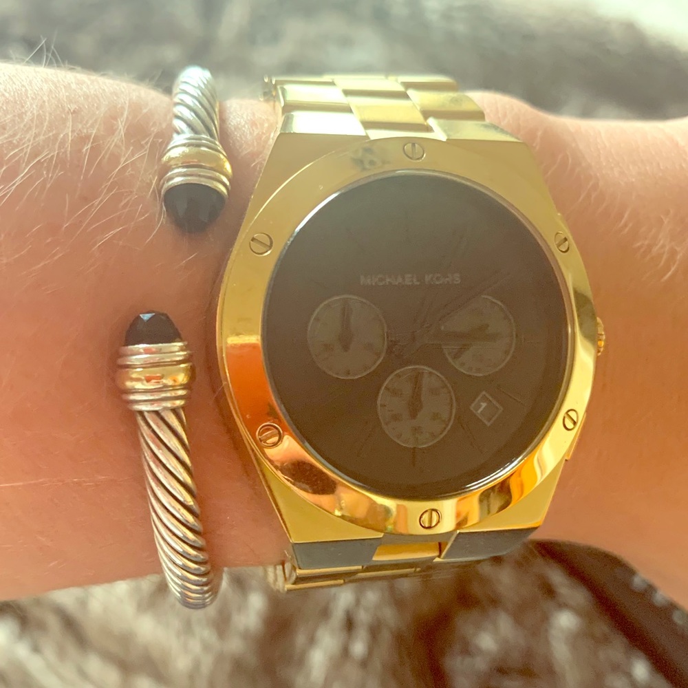 Gold and Black Michael Kors Watch